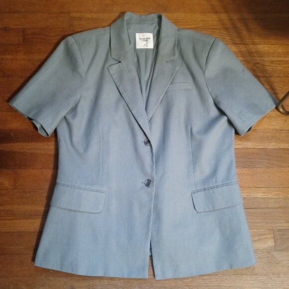 ABERCROMBIE & FITCH short sleeve linen blazer (XL) - Picture 3 of 15